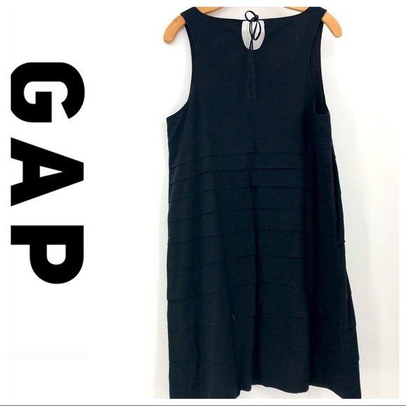 💕SALE💕 NWT Gap Black Layered Dress - Picture 2 of 6